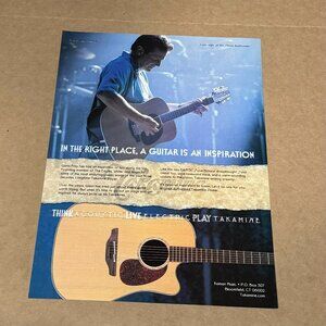 Glenn Frey of The Eagles - Takamine Guitars - 2002 Print Advertisement